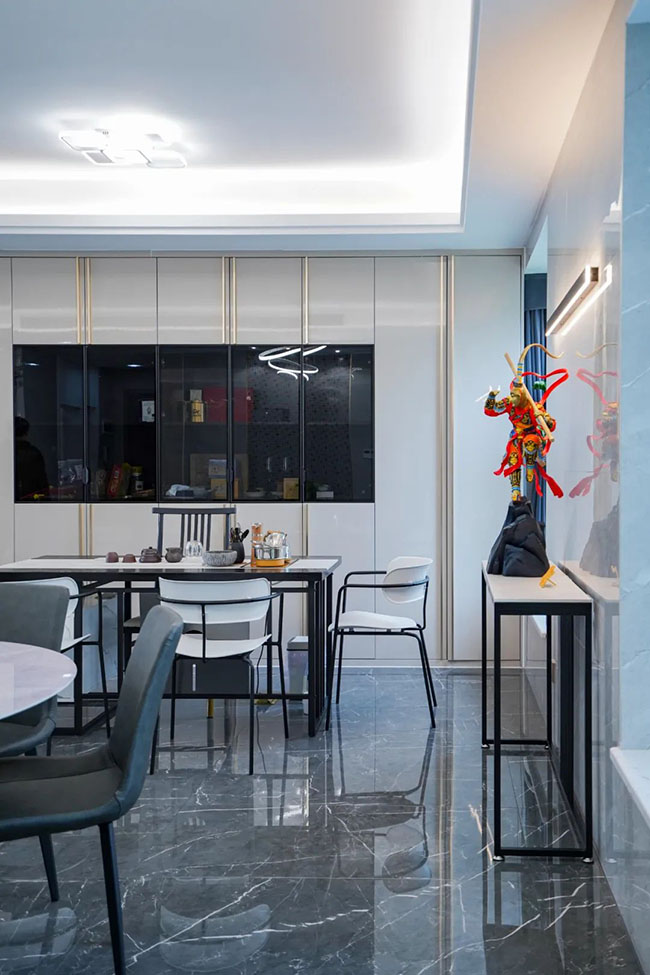 170㎡三居，現代輕奢風融入中式元素，體驗高雅生活